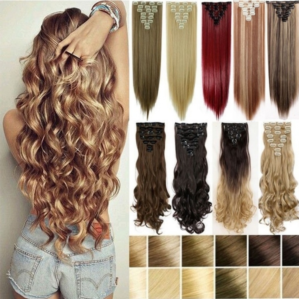 Hair ~ clip ins ***NEW 🙎 Straight & Curly - Picture 3 of 6